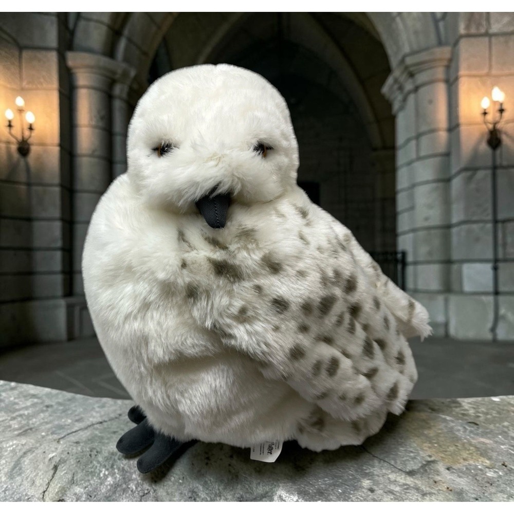 Harry Potter White Owl Hedwig Plush Puppet Rotating Head 12 Inch stuffed animal